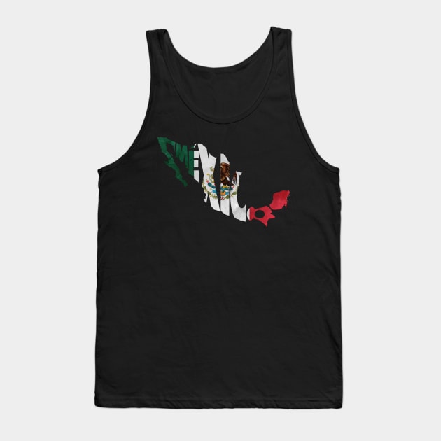 Mexico Typo Map Tank Top by inspirowl